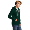 Next Level Unisex Forest Green Beach Fleece Full-Zip Hoodie