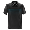 Stormtech Men's Black/Electric Blue Wavelength Polo