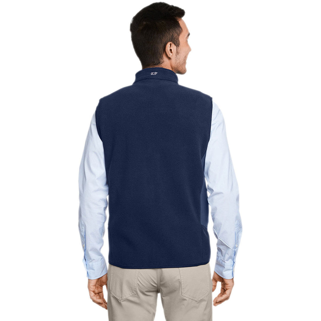 Vineyard Vines Men's Vineyard Navy Harbor Fleece Vest