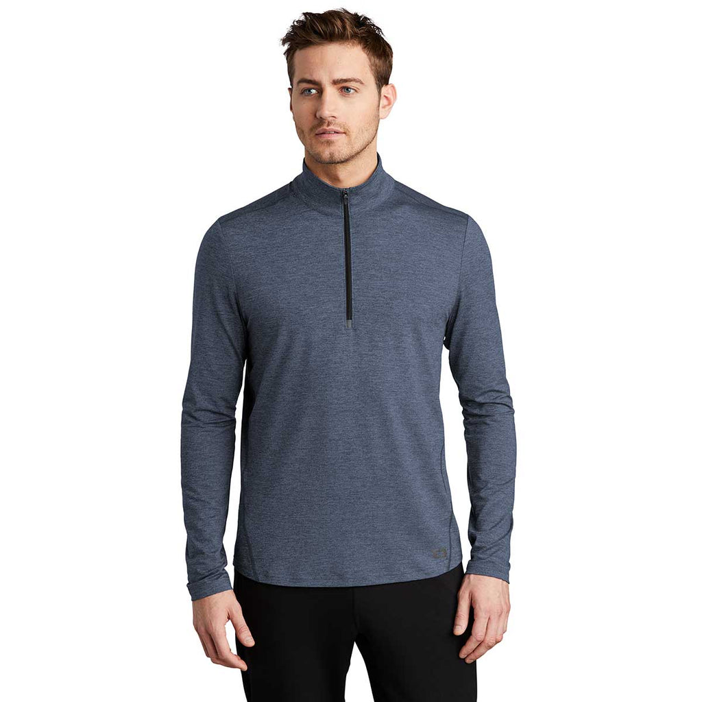 OGIO Men's Blue Indigo Heather Endurance Force Quarter Zip