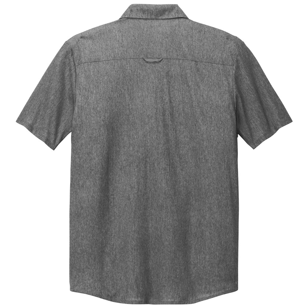 OGIO Men's Blacktop Heather Extend Short Sleeve Botton Up