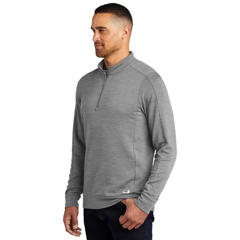 OGIO Men's Petrol Grey Heather Luuma Half Zip Fleece