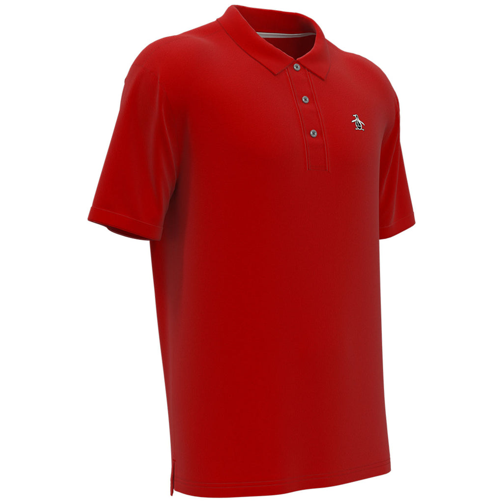 Original Penguin Men's Salsa Red Solid Polo