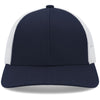 Pacific Headwear Navy/White/Navy Low-Pro Trucker Cap