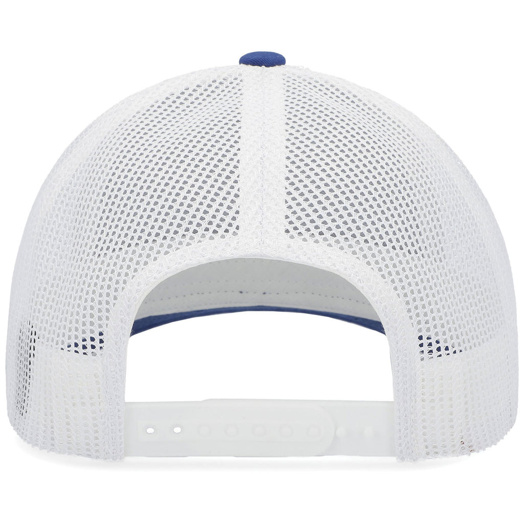 Pacific Headwear Royal/White/Royal Low-Pro Trucker Cap