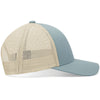 Pacific Headwear Smoke Blue/Beige/Smoke Blue Low-Pro Trucker Cap