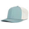 Pacific Headwear Smoke Blue/Beige/Smoke BlueContrast Stitch Trucker Pacflex Snapback Cap