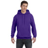 Hanes Men's Purple 7.8 oz. EcoSmart 50/50 Pullover Hood