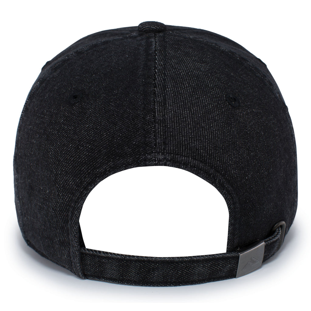 Pacific Headwear Black Hybrid Denim Dad Cap