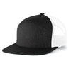 Pacific Headwear Black Heather/White Heather 6-Panel Arch Trucker Snapback Cap