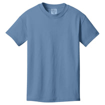 Port & Company Youth Denim Blue Pigment-Dyed Tee