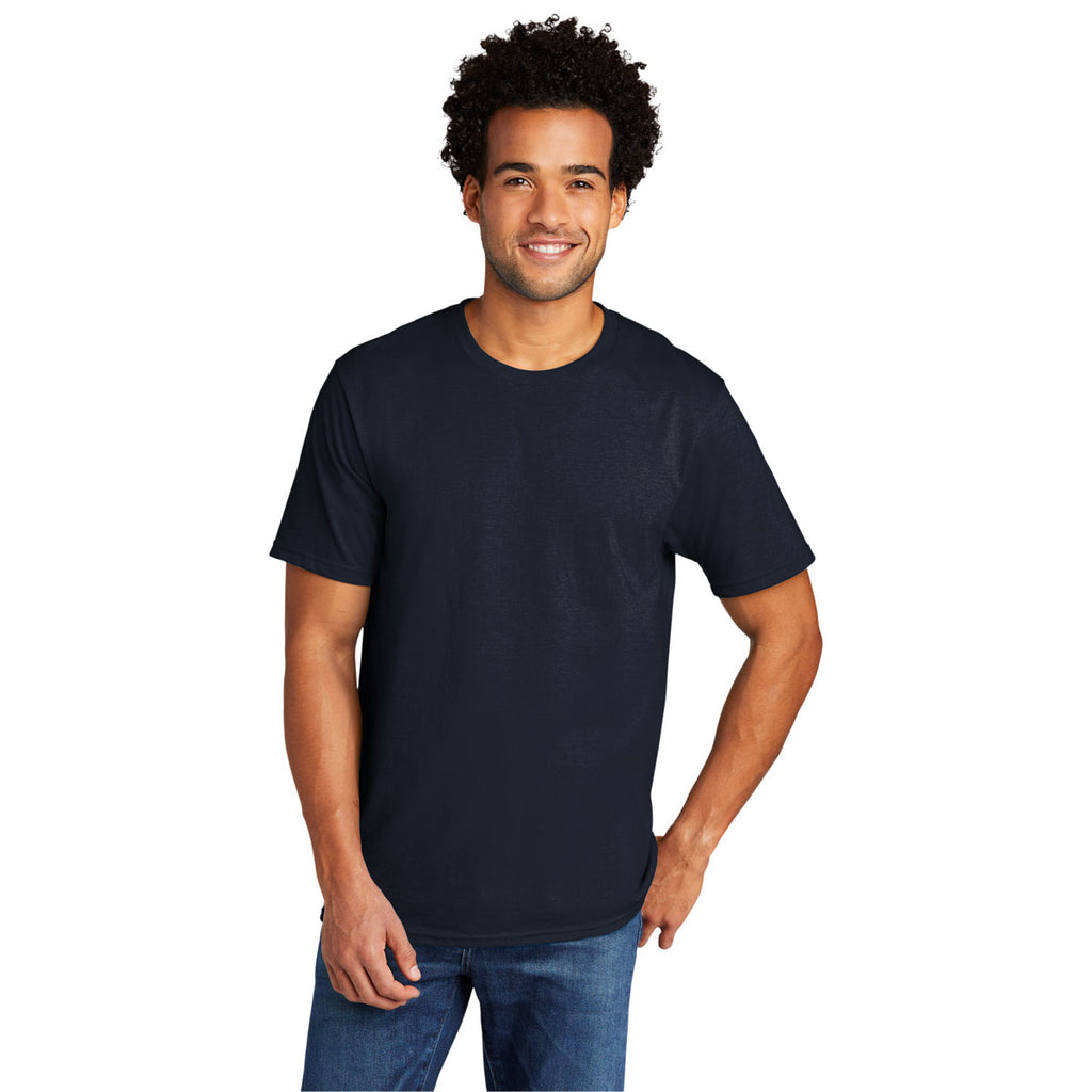 Port & Company Men's Deep Navy Tri-Blend Tee