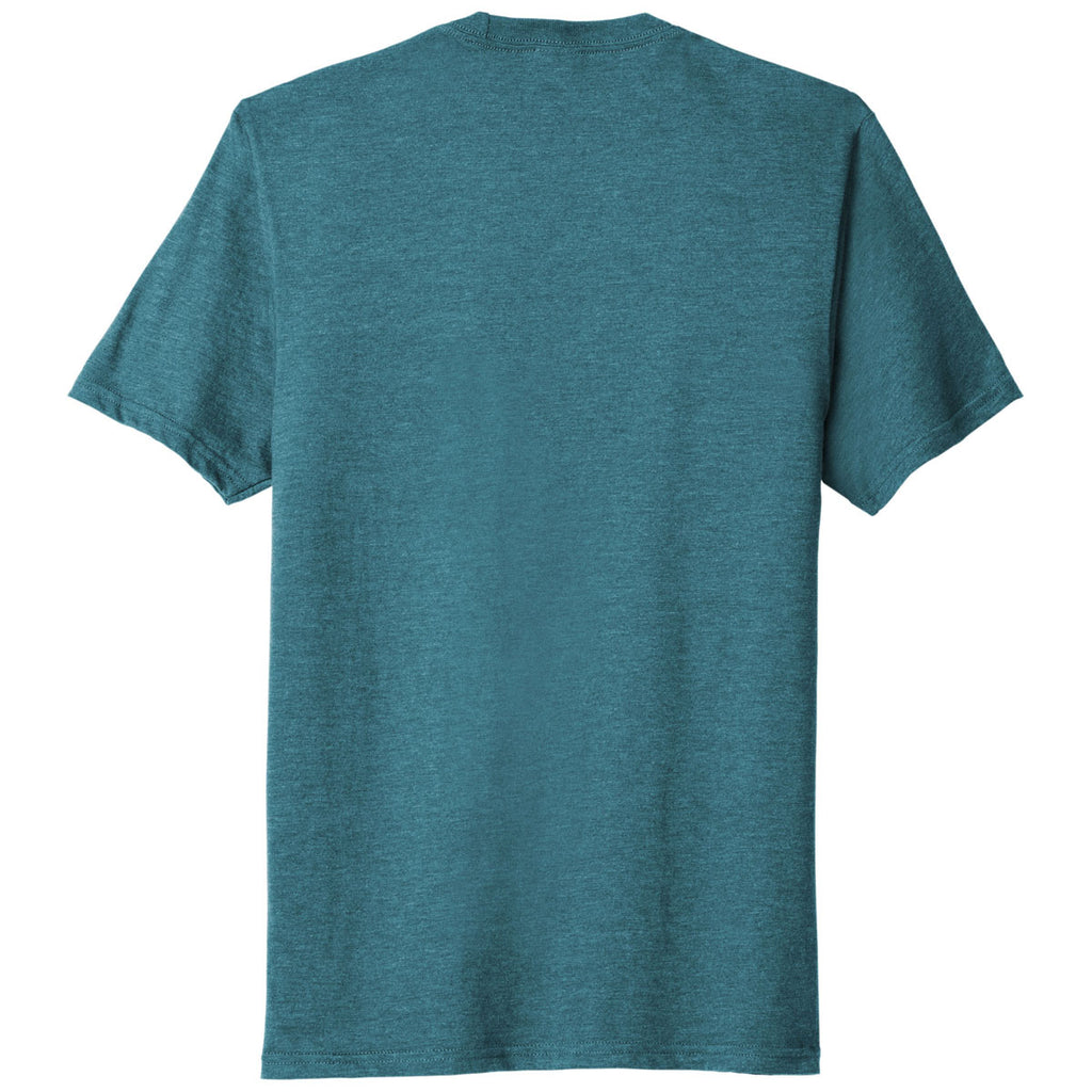 Port & Company Men's Vivid Teal Heather Tri-Blend Tee