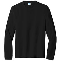 Port & Company Men's Black Tri-Blend Long Sleeve Tee