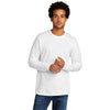 Port & Company Men's White Tri-Blend Long Sleeve Tee