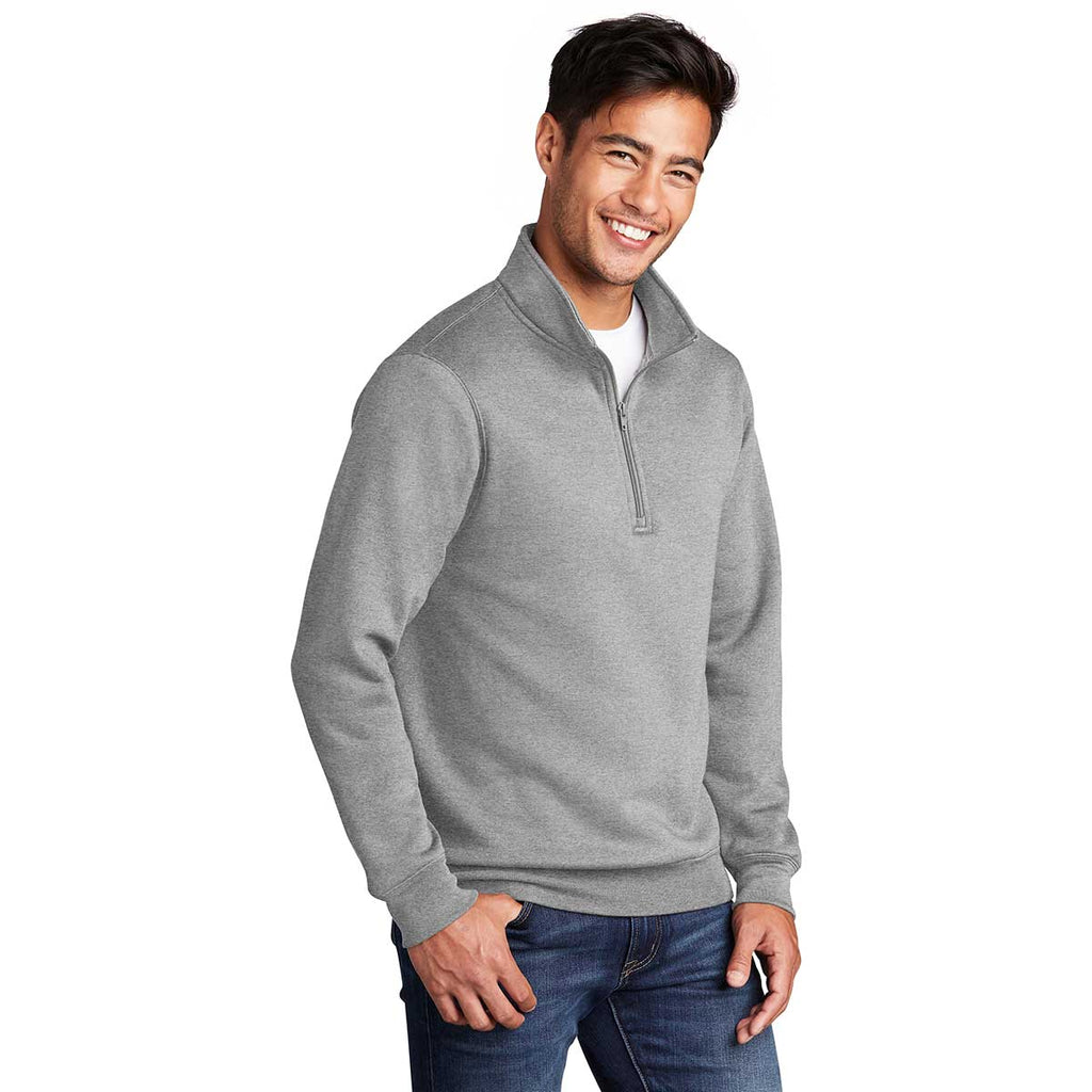 Port & Company Men's Athletic Heather Core Fleece 1/4 Zip Pullover Sweatshirt