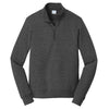 Port & Company Men's Dark Heather Grey Fan Favorite Fleece 1/4-Zip Pullover Sweatshirt