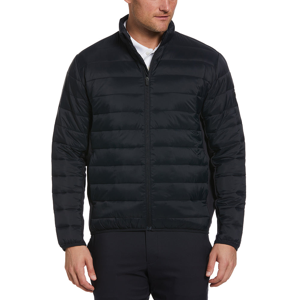 Perry Ellis Men's Caviar Black Full Zip Puffer Jacket