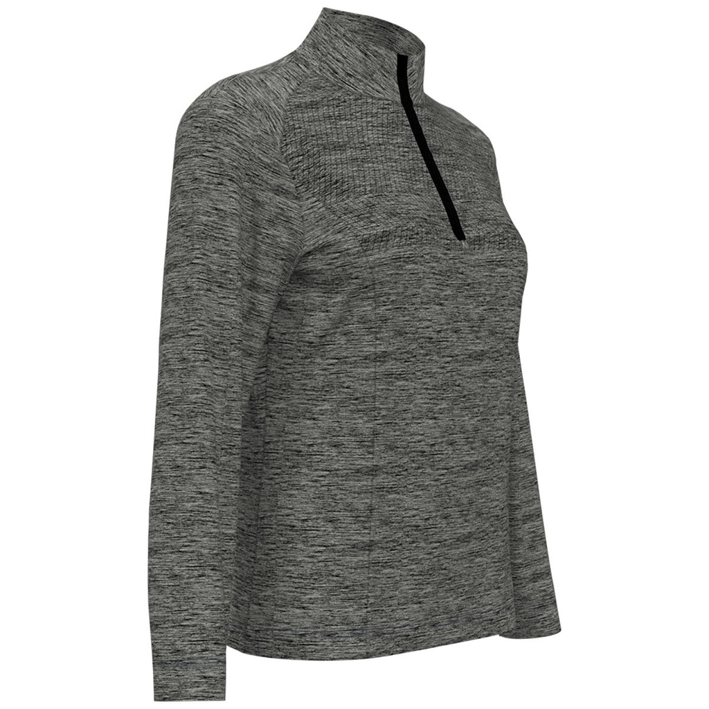 Perry Ellis Women's Grey Heather 1/4 Zip Pullover