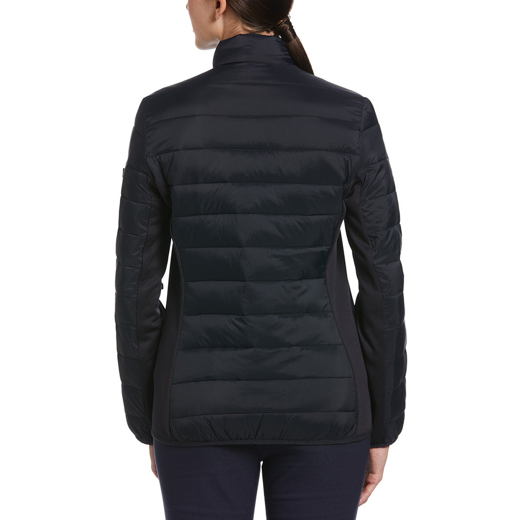 Perry Ellis Women's Caviar Black Fulll-Zip Puffer Jacket