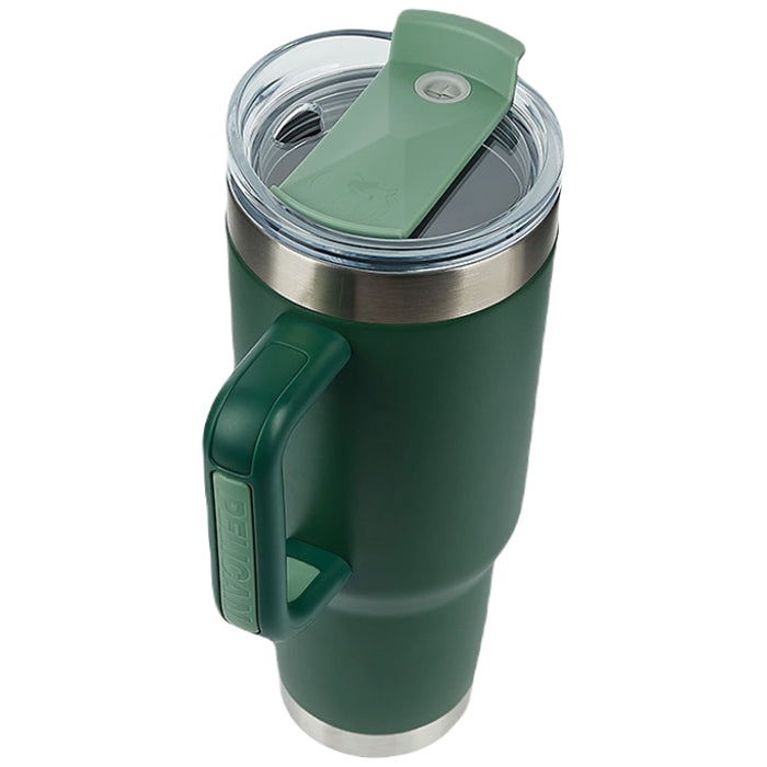 Pelican Green Porter 40 oz. Recycled Double Wall Stainless Steel Travel Tumbler