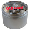 The 1919 Candy Company Silver Hershey kisses in Large Round Window Tin