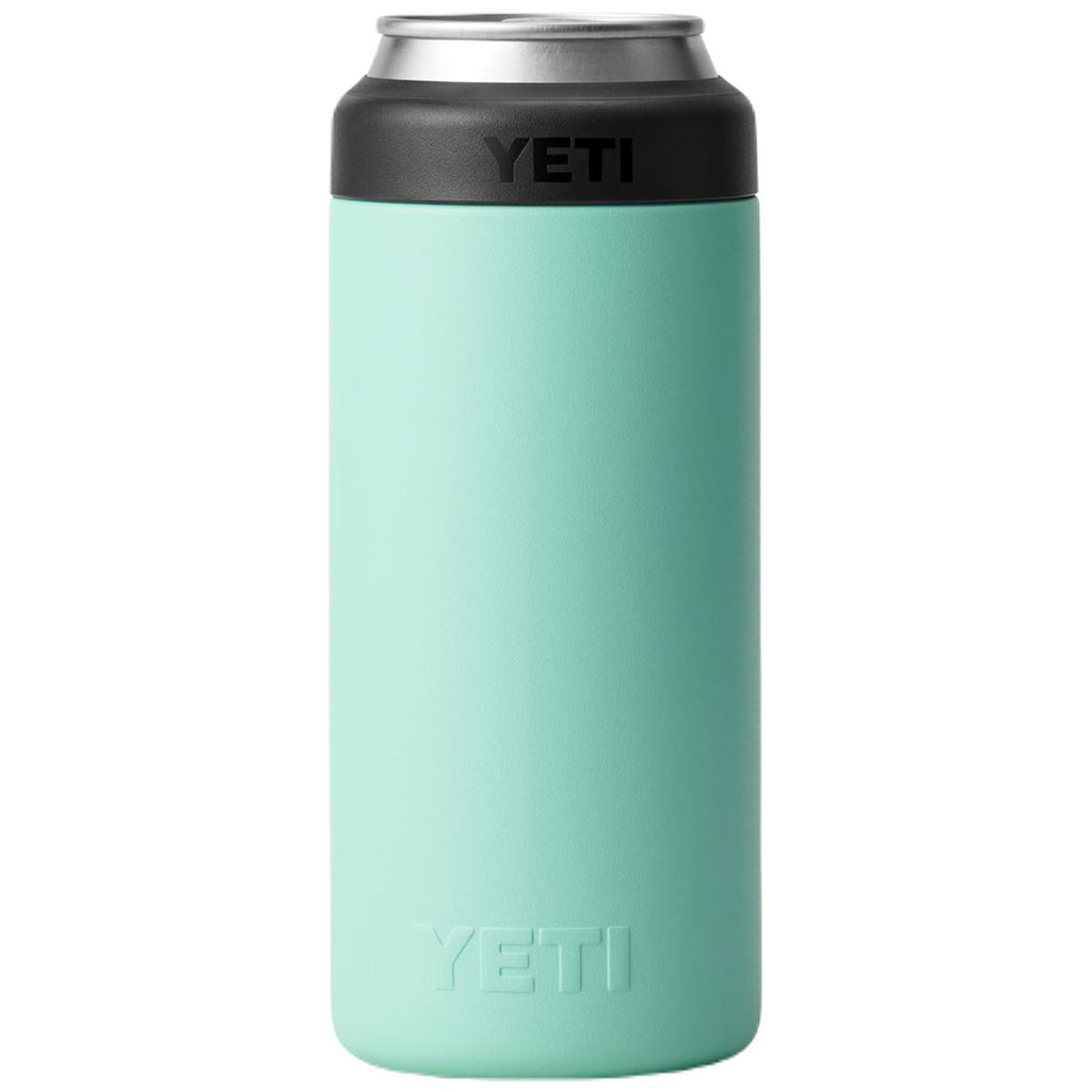 YETI Seafoam Rambler 12 oz Colster Slim Can Cooler