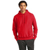 Champion Men's Red Reverse Weave Hooded Sweatshirt