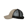 Valucap Khaki/Black Sandwich Trucker Cap