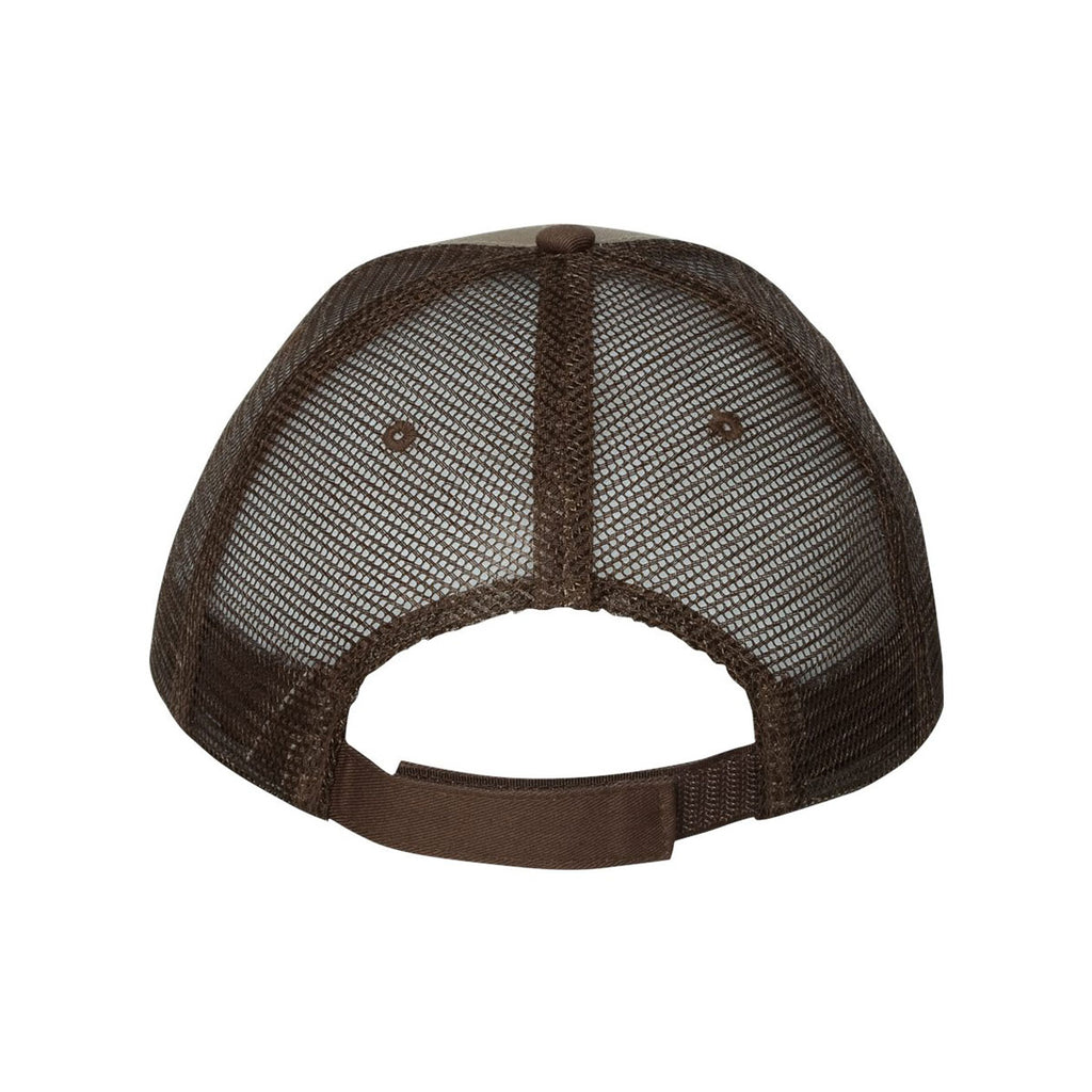 Valucap Khaki/Brown Sandwich Trucker Cap