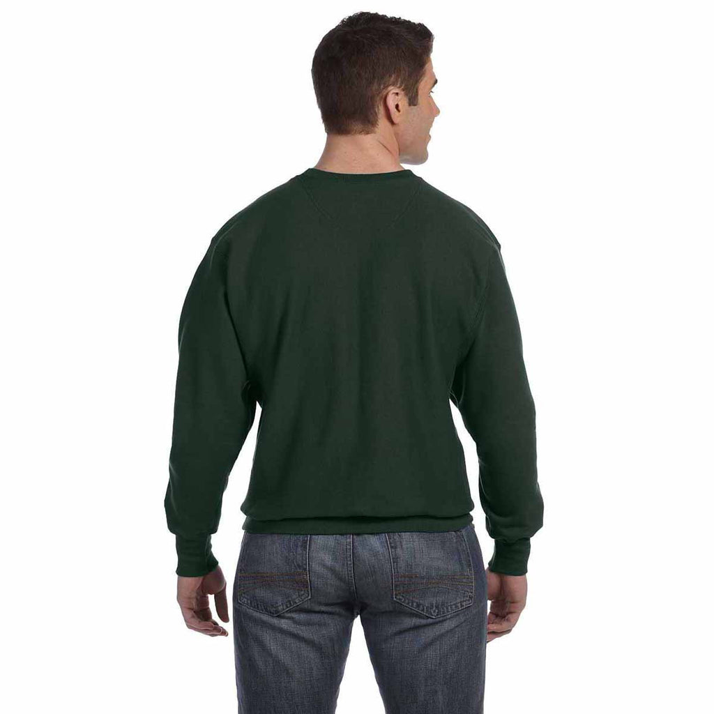 Champion Men's Dark Green Reverse Weave 12-Ounce Crew