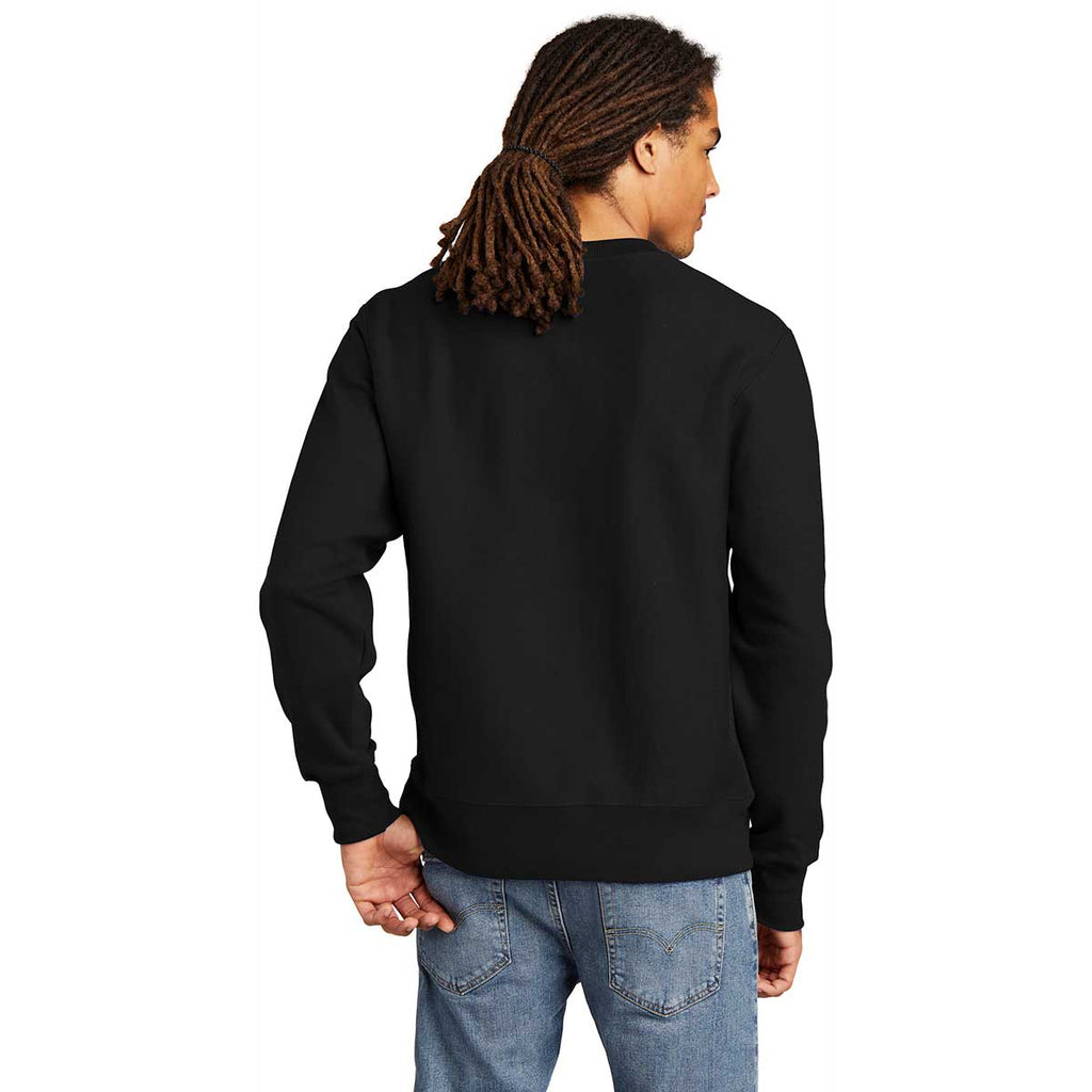 Champion Men's Black Reverse Weave Crewneck Sweatshirt