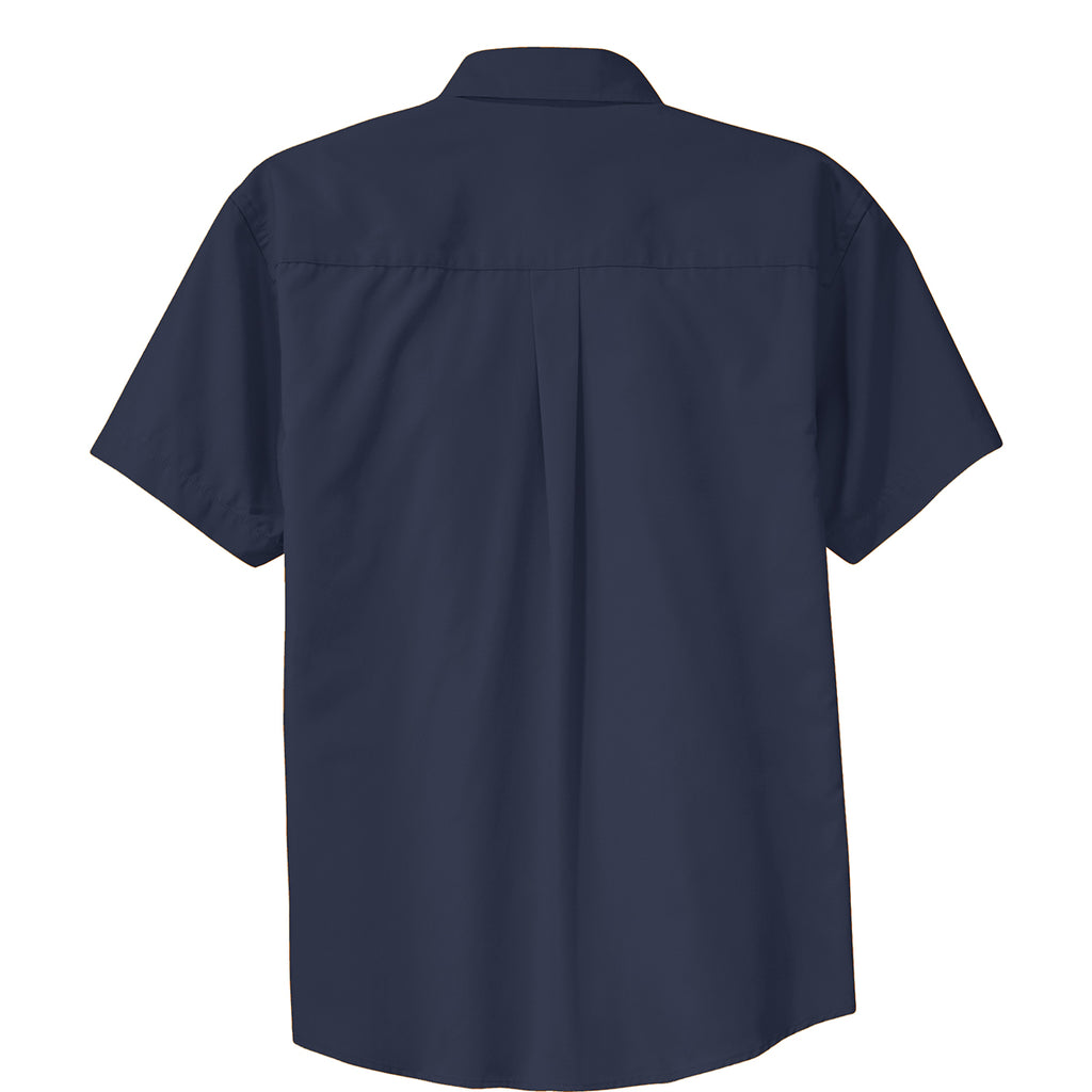 Port Authority Men's Navy/Light Stone Short Sleeve Easy Care Shirt