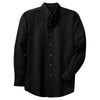 Port Authority Men's Black Long Sleeve Twill Shirt