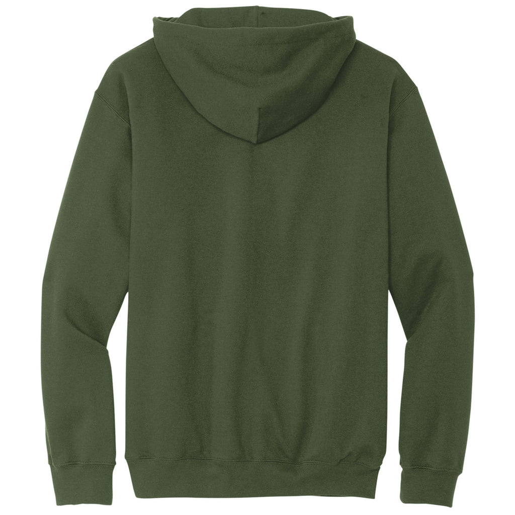 Gildan Men's Military Green Softstyle Pullover Hooded Sweatshirt