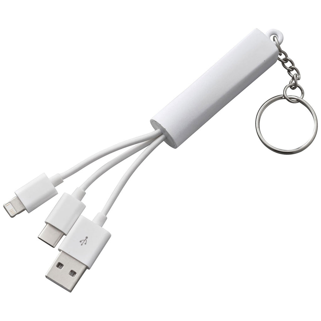 Bullet White Route Light Up Logo 3-in-1 Cable