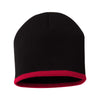 Sportsman Black/Red Bottom Striped Knit Beanie