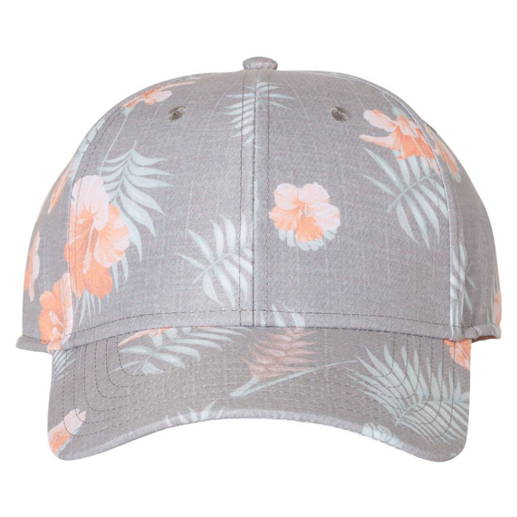Sportsman Grey/Orange Tropical Print Cap