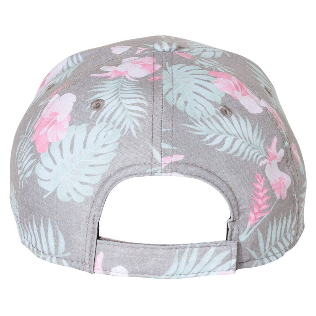 Sportsman Grey/Pink Tropical Print Cap