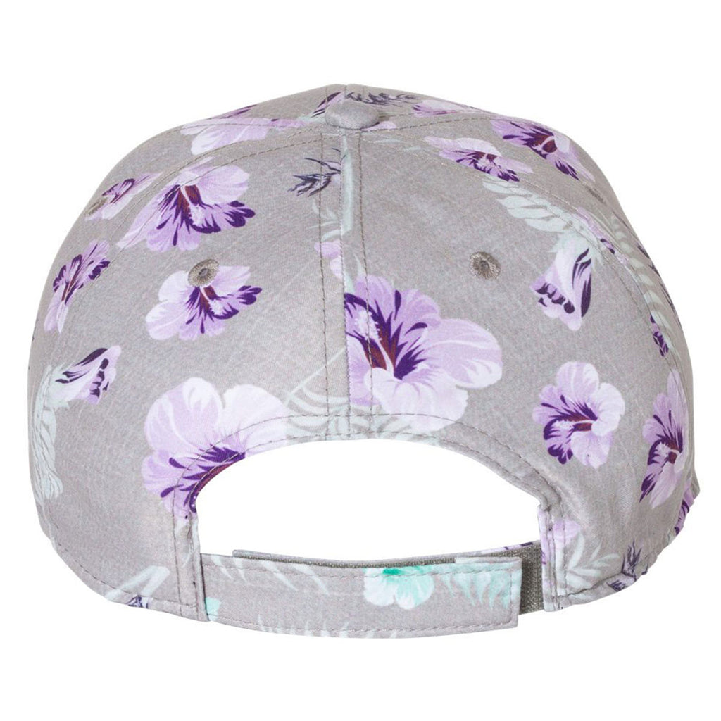 Sportsman Grey/Purple Tropical Print Cap