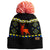 Spacecraft Deer Black Wild Pom Beanie