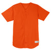 Sport-Tek Men's Deep Orange PosiCharge Tough Mesh Full-Button Jersey