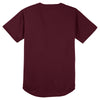 Sport-Tek Men's Maroon PosiCharge Tough Mesh Full-Button Jersey