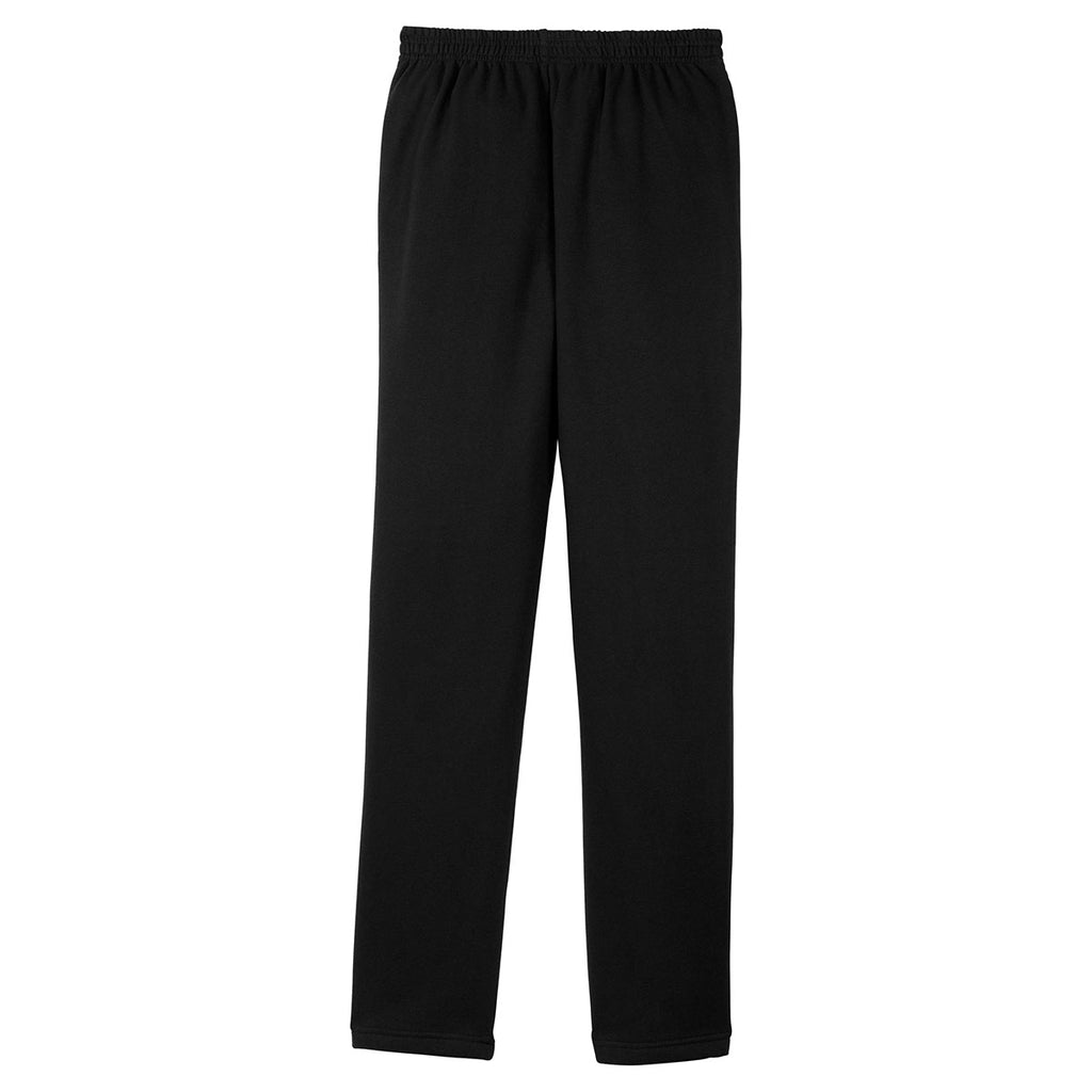 Sport-Tek Men's Black Open Bottom Sweatpant