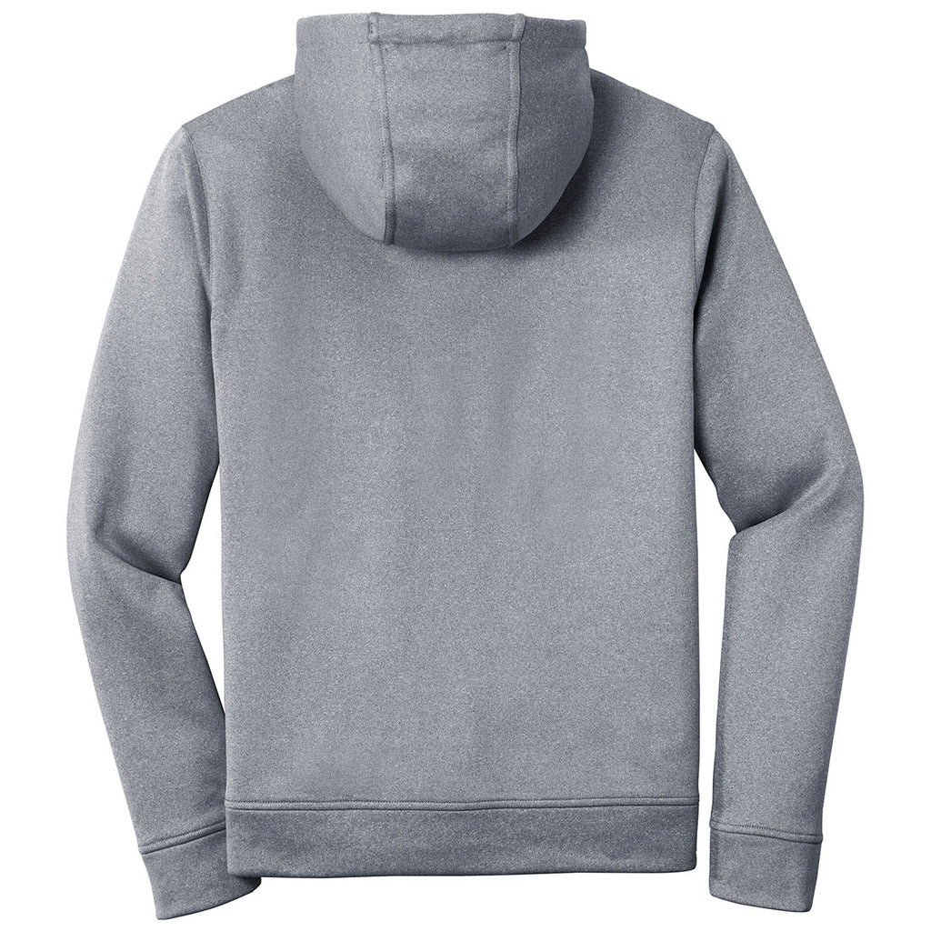 Sport-Tek Men's True Navy Heather PosiCharge Sport-Wick Heather Fleece Hooded Pullover