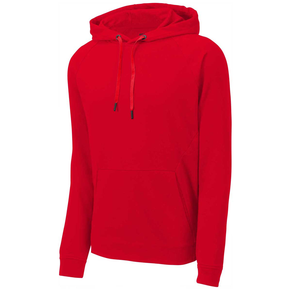 Sport-Tek Men's True Red Lightweight French Terry Pullover Hoodie