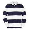 Sport-Tek Men's True Navy/White Classic Long Sleeve Rugby Polo