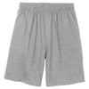 Sport-Tek Men's Heather Grey Jersey Knit Short with Pockets