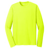 Sport-Tek Men's Neon Yellow PosiCharge RacerMesh Long Sleeve Tee