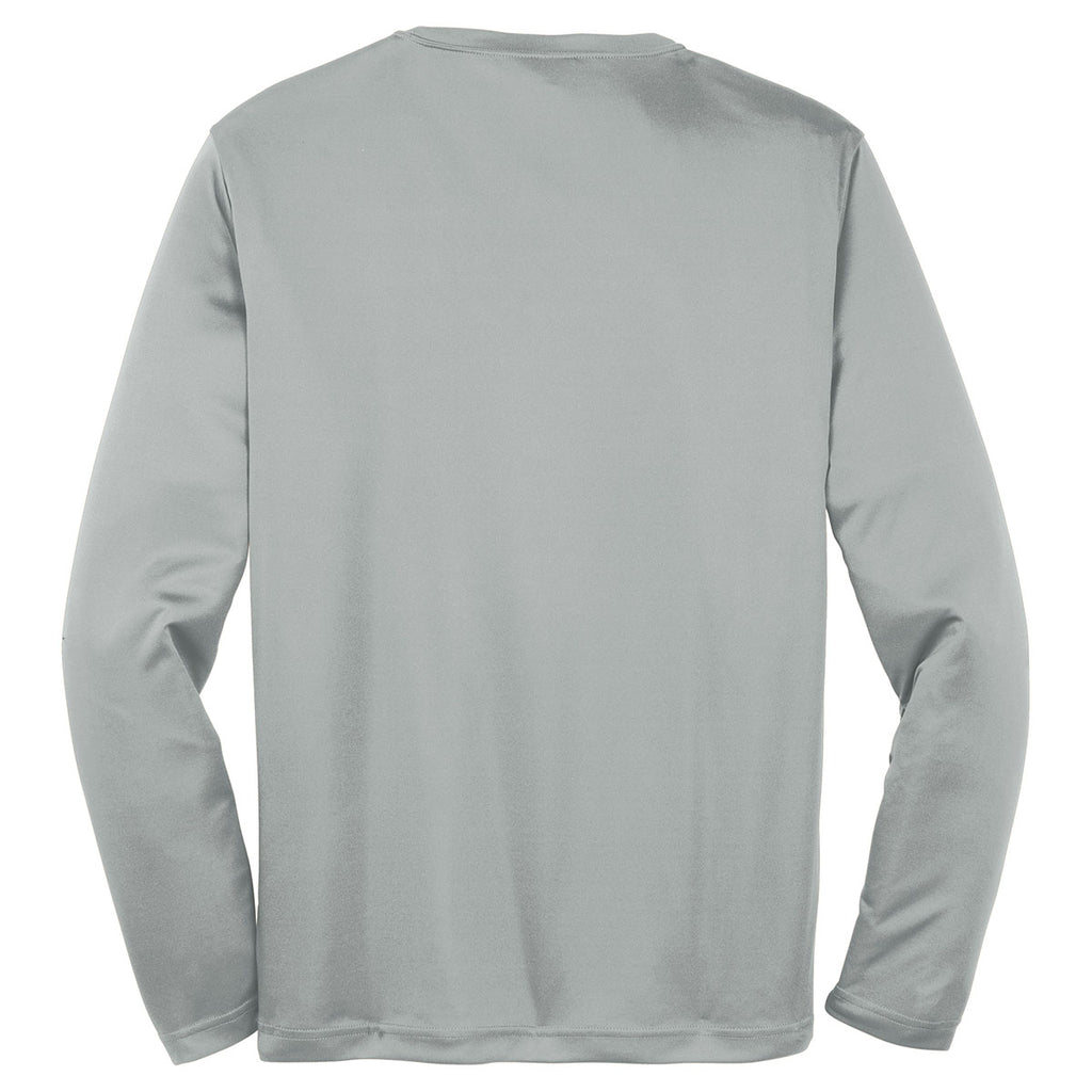 Sport-Tek Men's Silver Long Sleeve PosiCharge Competitor Tee